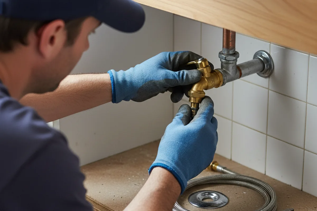 Shutoff valve and fitting work during Faucet and Fixture Repair in Carnation